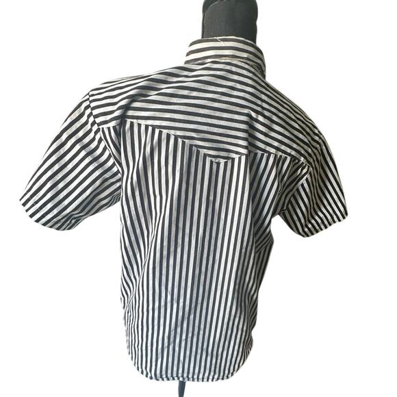 Vintage Panhandle Slim Western Black White Striped Shirt – Size Small - Picture 5 of 7